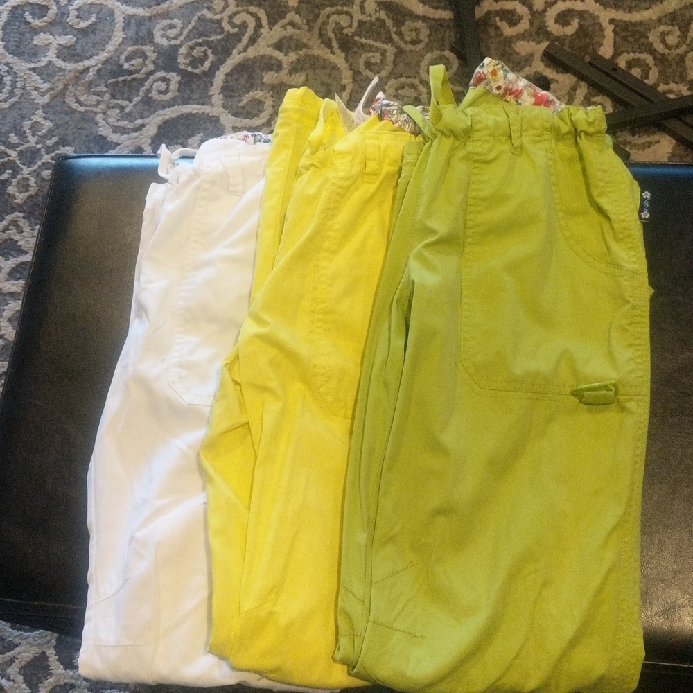 Lot of 3 Koi scrub bottoms size xs